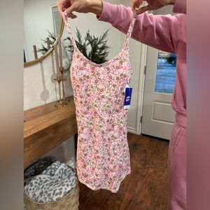 NWT JOYLAB PINK FLORAL SPORT DRESS MEDIUM
